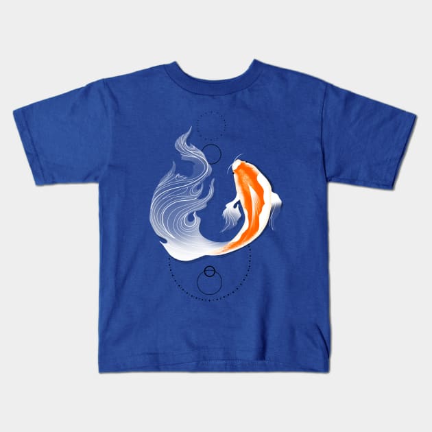 Koi Fish 4 Kids T-Shirt by Miruna Mares